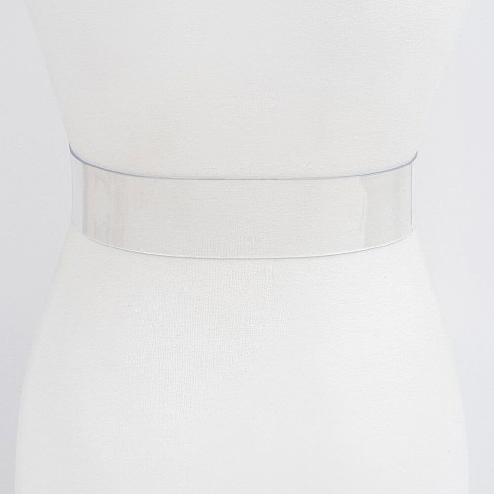 Faux Bamboo Buckle Plus Size Transparent Belt - Picture 3 of 4